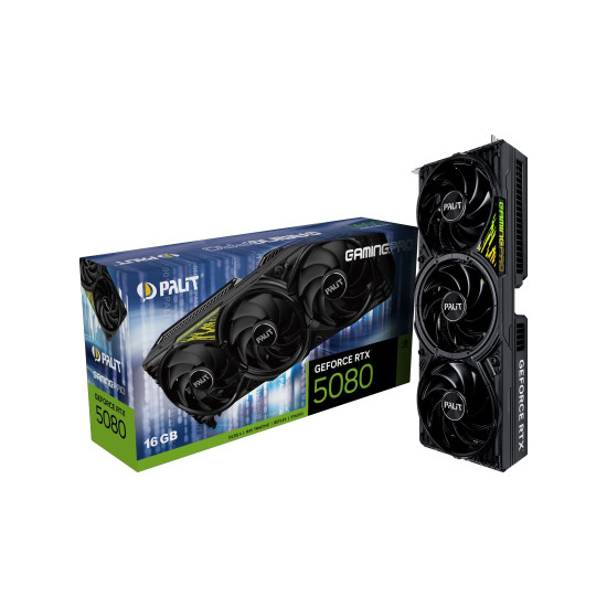 Видеокарта PALIT GeForce RTX 5080 GamingPro V1, 16GB GDDR7, 256 bit, 1x HDMI 2.1b, 3x DP 2.1b - NE75080019T2-GB2031Y