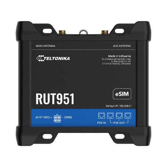 Рутер TELTONIKA NETWORKS RUT951 PoE+ for Industrial IoT Applications