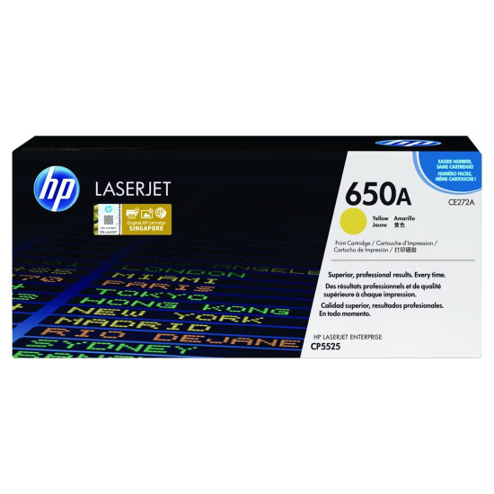 Тонер касета HP 650A, CE272A, Yellow