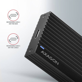 Външна кутия за диск AXAGON EEM2-GTR SuperSpeed+, USB-C, M.2 2230, M.2 2242, M.2 2260, M.2 2280