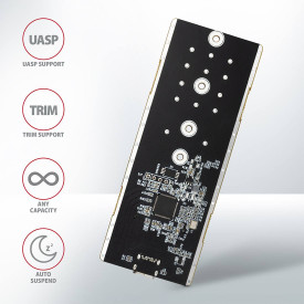 Външна кутия за диск AXAGON EEM2-GTR SuperSpeed+, USB-C, M.2 2230, M.2 2242, M.2 2260, M.2 2280