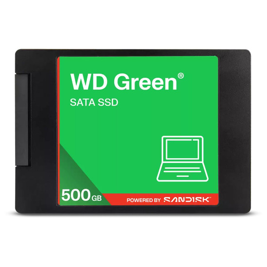 Вътрешен SSD диск WESTERN DIGITAL Green, 500GB, SATA3 6 Gb/s, 2.5 инча