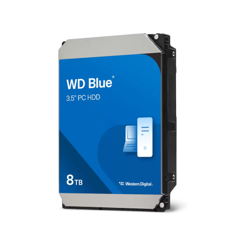 Вътрешен твърд диск WD Blue, 8TB, 3.5-инча, SATA, 5640 RPM, 256MB кеш, CMR