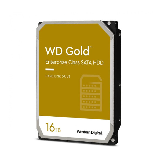 Вътрешен твърд диск Western Digital Gold, 16 TB, 7200 rpm, SATA 6 Gb/s, 512 MB кеш, 3.5 инча, RoHS, Enterprise Bulk