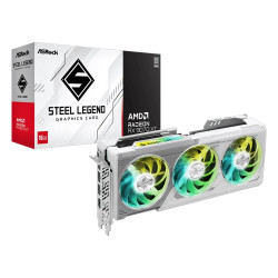 Видеокарта ASRock AMD Radeon RX 9070 XT Steel Legend, 16GB, 256-bit, 3xDP, 1xHDMI
