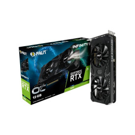 Видеокарта PALIT GeForce RTX 3060 Infinity 2 OC, 12 GB GDDR6, 192-bit, 2 вентилатора, 1 x 8-pin захранващ конектор