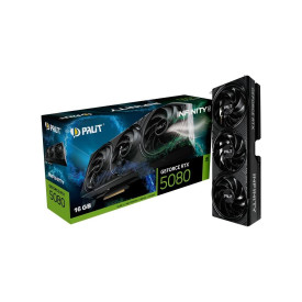 Видеокарта PALIT GeForce RTX 5080 Infinity 3, 16 GB GDDR7, 256-bit, 1 x HDMI 2.1b, 3 x DisplayPort 2.1b, 3 вентилатора