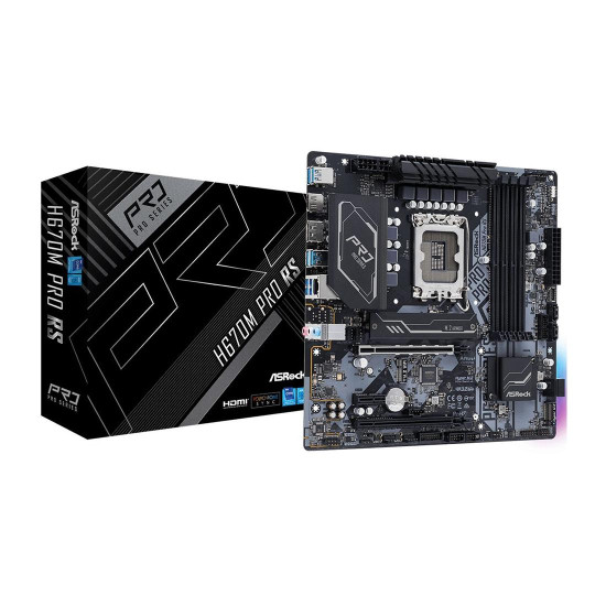 Дънна платка ASRock H670, Intel, 4 x DDR4, 4 x SATA3
