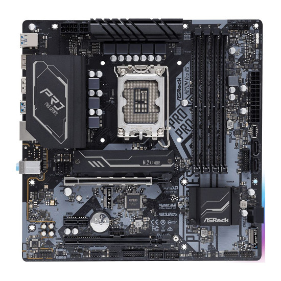 Дънна платка ASRock H670, Intel, 4 x DDR4, 4 x SATA3