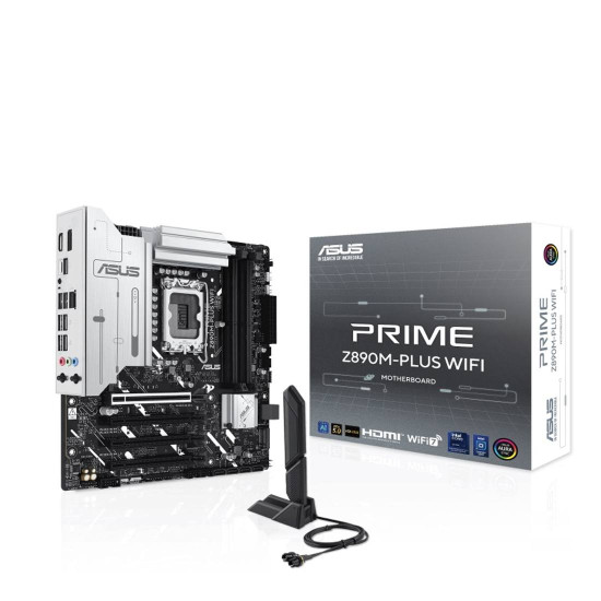 Дънна платка ASUS PRIME Z890M-PLUS WIFI, LGA1851, DDR5, mATX Дънна платка ASUS PRIME Z890M-PLUS WIFI, LGA1851, DDR5, mATX