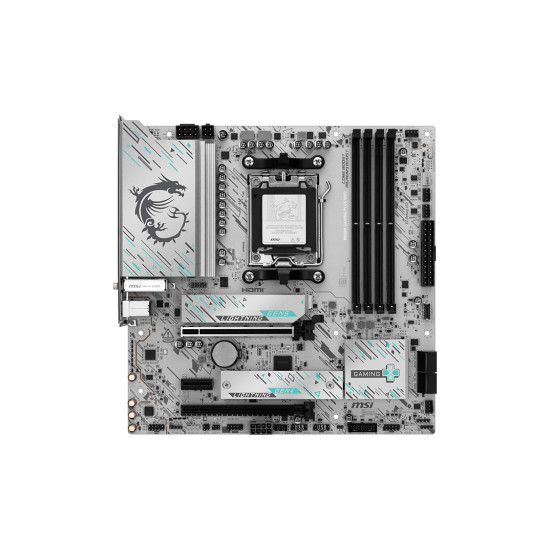 Дънна платка MSI B850M GAMING PLUS WIFI, mATX, AM5, DDR5, PCIe 5.0, Wi-Fi 7, 5G LAN, USB-C