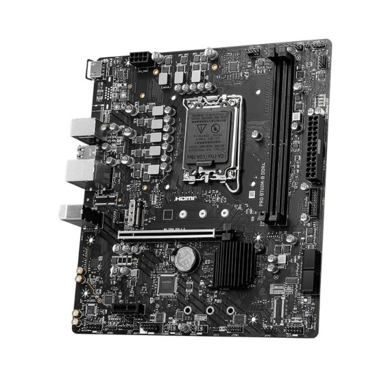 Дънна платка MSI PRO B760M-B, DDR4, mATX, Socket 1700, 1x PCIe x16