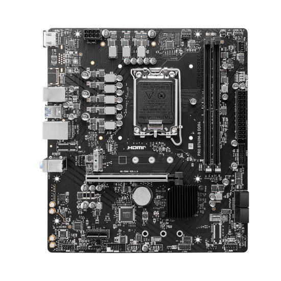 Дънна платка MSI PRO B760M-B, DDR4, mATX, Socket 1700, 1x PCIe x16