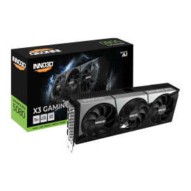 Видеокарта INNO3D GeForce RTX 5080 X3 GAMING OC, 16GB GDDR7, 256-bit, 850W, 3x DisplayPort 2.1b, 1x HDMI 2.1b