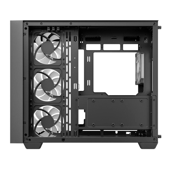 Кутия за компютър DeepCool CG530U 4F, Mid Tower, 2 x USB 3.0, 1 x USB Type-C Gen 2, 1 x Audio, Black