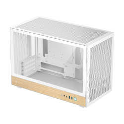 Кутия за компютър DeepCool CH260 WOOD , Mini Tower, 2 x USB 3.0, 1 x USB Type-C Gen 2, 1 x Audio, White