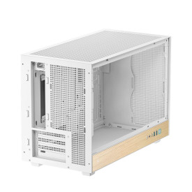 Кутия за компютър DeepCool CH260 WOOD , Mini Tower, 2 x USB 3.0, 1 x USB Type-C Gen 2, 1 x Audio, White