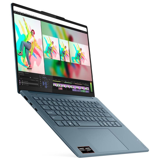 Лаптоп LENOVO Yoga Pro 7, AMD Ryzen AI 7 350, 14.5 инча, 2.9 K OLED, 500 NITS, 90 Hz, 32 GB DDR5x, 1 TB SSD, Tidal Teal
