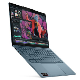 Лаптоп LENOVO Yoga Slim 7, AMD Ryzen AI 7 350, 14 инча, WUXGA OLED, 400 нита, 32GB DDR5x, 1TB SSD, Windows 11 Home, Tidal Teal