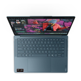 Лаптоп LENOVO Yoga Slim 7, AMD Ryzen AI 7 350, 14 инча, WUXGA OLED, 400 нита, 32GB DDR5x, 1TB SSD, Windows 11 Home, Tidal Teal
