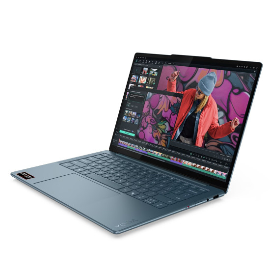 Лаптоп LENOVO Yoga Slim 7, AMD Ryzen AI 7 350, 14 инча, WUXGA OLED, 400 нита, 32GB DDR5x, 1TB SSD, Windows 11 Home, Tidal Teal