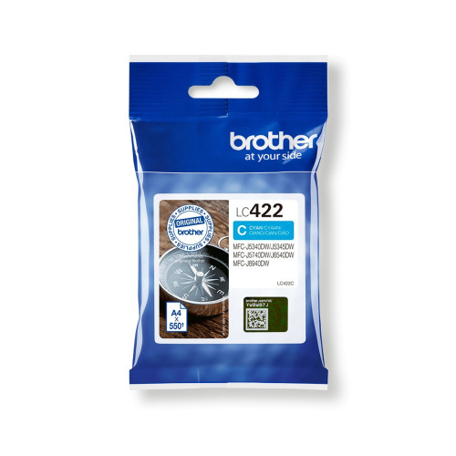 Мастило BROTHER LC422C, Cyan