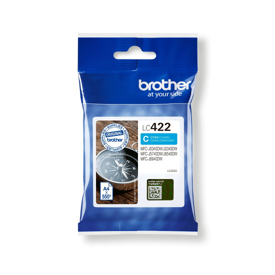 Мастило BROTHER LC422C, Cyan
