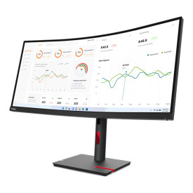Монитор LENOVO ThinkVision T34w-30, 34 инча VA, 3440x1440, 60Hz, 4ms, HDMI, DP