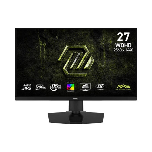Монитор MSI MAG 274QPF E20 Gaming, 27 инча, WQHD 2560 x 1440, Rapid IPS, 200 Hz, 0.5 ms, AMD FreeSync Premium, DisplayHDR 400