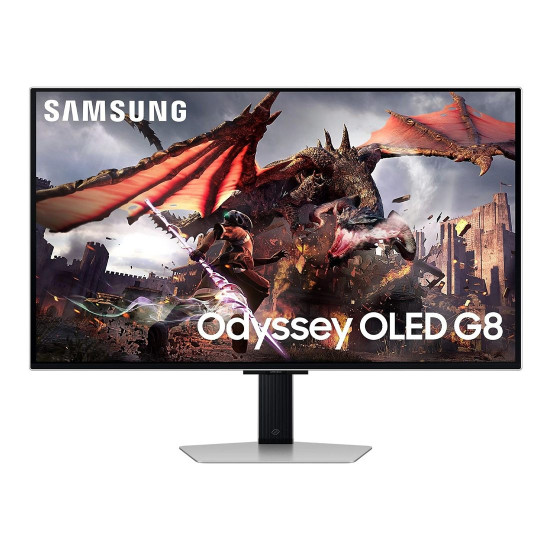 Монитор Samsung Odyssey OLED G8 G80SD, 32.0 инча, 4K 3840x2160, OLED, 240Hz, 0.03ms, HDR10+, FreeSync Premium Pro, HDMI 2.1, DisplayPort, USB, Wi-Fi, Bluetooth