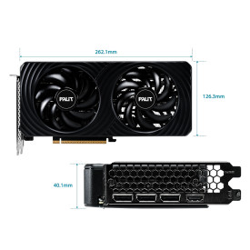 Видеокарта PALIT GeForce RTX 5060 Ti Dual, 8GB GDDR7, 128 bit, 1x HDMI 2.1b, 3x DP 2.1b - NE7506T019P1-GB2062D