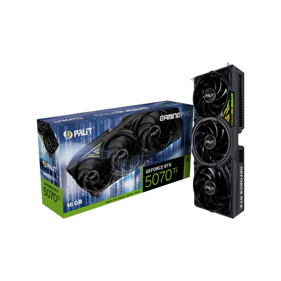 Видеокарта PALIT GeForce RTX 5070 Ti GamingPro V1, 16GB GDDR7, 256 bit, 1x HDMI 2.1b, 3x DP 2.1b - NE7507T019T2-GB2031Y