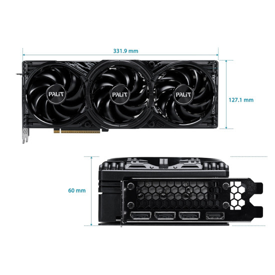 Видеокарта PALIT GeForce RTX 5070 Ti GamingPro V1, 16GB GDDR7, 256 bit, 1x HDMI 2.1b, 3x DP 2.1b - NE7507T019T2-GB2031Y