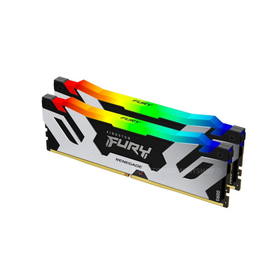 RAM памет Kingston FURY Renegade DDR5 64GB, 2x32GB, UDIMM, 6400MT/s CL32, Intel XMP, Silver Heatsink, Kit of 2