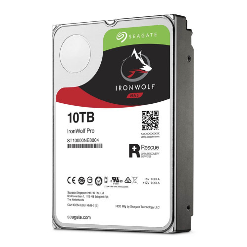 Вътрешен твърд диск SEAGATE Ironwolf PRO Enterprise NAS, 10TB, ST10000NT001, 7200rpm, 6Gb/s SATA, 256MB кеш, 3.5 инча