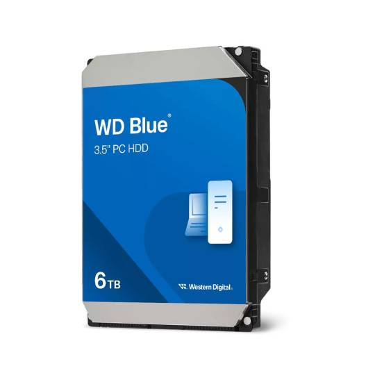 Вътрешен твърд диск Western Digital Blue, 6 TB, 3.5 инча, SATA, 6 Gb/s, за компютър