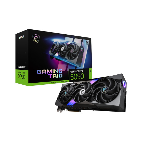 Видеокарта MSI GeForce RTX 5090 GAMING TRIO OC, 32GB GDDR7, 512-bit, 1x HDMI 2.1b, 3x DP 2.1b