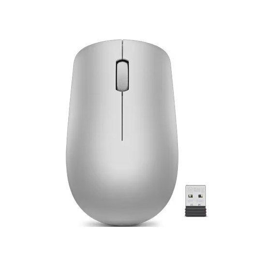 Безжична мишка LENOVO 530 Wireless Mouse, Platinum Grey
