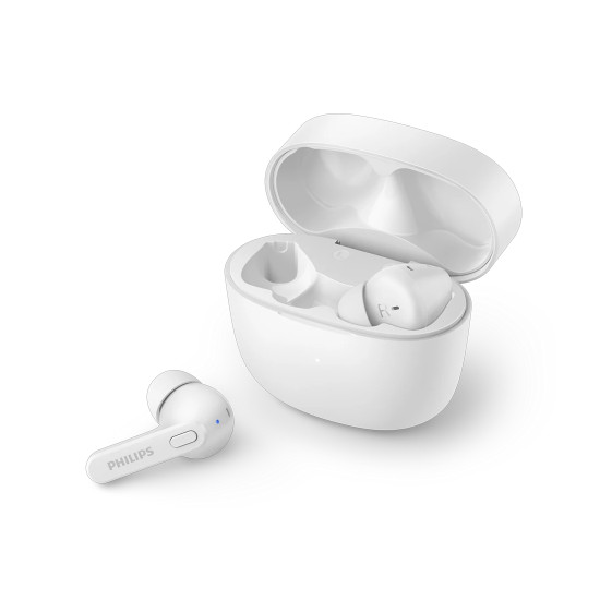 Безжични слушалки PHILIPS True Wireless Earbuds TAT2206WT/00, Бели