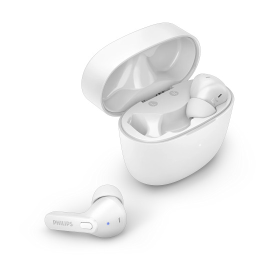Безжични слушалки PHILIPS True Wireless Earbuds TAT2206WT/00, Бели