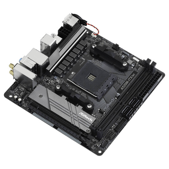 Дънна платка ASRock A520M-ITX/AC, AM4, 2xDDR4, 1xPCIe 3.0, DisplayPort, HDMI, mITX