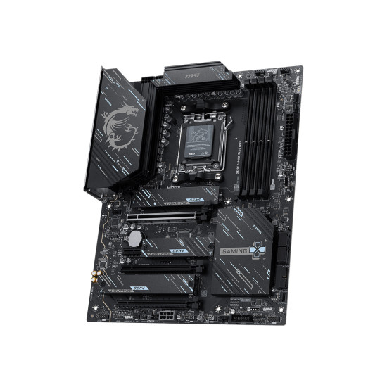 Дънна платка MSI X870E GAMING PLUS WIFI, ATX, AM5, DDR5, PCIe 5.0, USB4, Wi-Fi 7, 5G LAN, Audio Boost