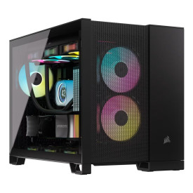 Кутия за компютър Corsair 2500D AIRFLOW, Mid-Tower, Dual Chamber, Tempered Glass, Micro-ATX, Mini-ITX, Black
