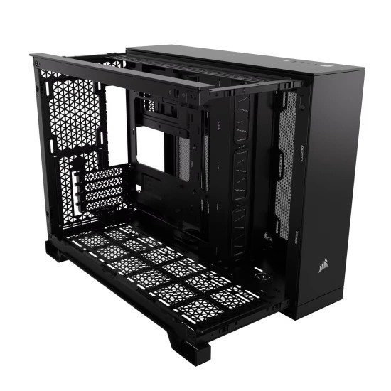 Кутия за компютър Corsair 2500D AIRFLOW, Mid-Tower, Dual Chamber, Tempered Glass, Micro-ATX, Mini-ITX, Black