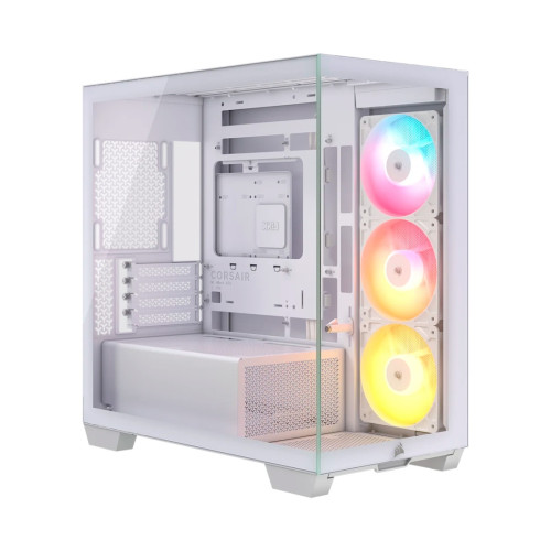 Кутия за компютър Corsair 2800X RS-R ARGB, панорамно стъкло, Micro-ATX, White