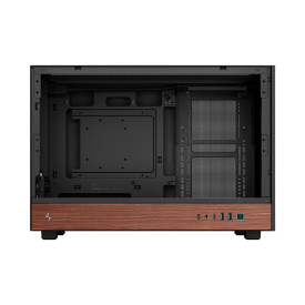 Кутия за компютър DeepCool CH260 WOOD, Mini Tower, 2 x USB 3.0, 1 x USB Type-C Gen 2, 1 x Audio, Black