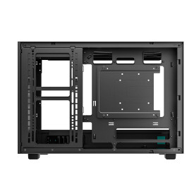 Кутия за компютър DeepCool CH260 WOOD, Mini Tower, 2 x USB 3.0, 1 x USB Type-C Gen 2, 1 x Audio, Black