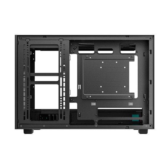 Кутия за компютър DeepCool CH260 WOOD, Mini Tower, 2 x USB 3.0, 1 x USB Type-C Gen 2, 1 x Audio, Black