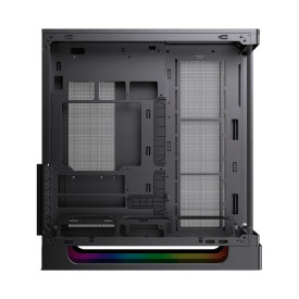 Кутия за компютър Heaven, EN49576, 2 x USB 3.0, USB Type-C, извит страничен панел от закалено стъкло, Black