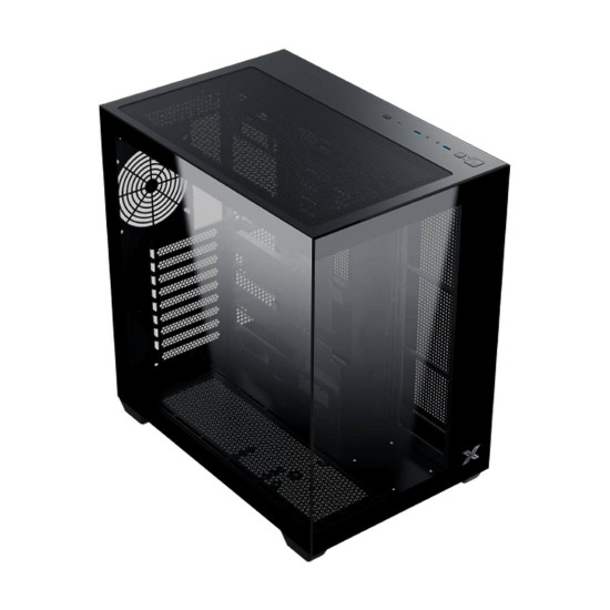 Кутия за компютър XIGMATEK Aqua V Air, Black, ATX, U3x2 + Type C, 2PCS TG, 6PCS Z22A Reverse & 1PC Z22A, ARGB Remote Control Kit
